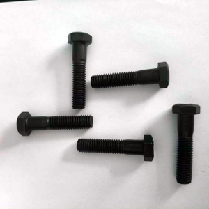 پیچ شش گوش نیمه رزوه ASTM A307 درجه B، 1/2'-13 X 2-1/4'، فینیش اکسید مشکی